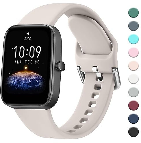 Tobfit Correa para Amazfit Bip 3 Correa/Bip U Pro/Bip 3 Pro/Bip U/Bip Lite/Bip S/Bip S Lite, Correas de Silicona Nueva de 20mm,Pulseras de Repuesto Ajustable para Amazfit GTS 2 Mini/GTS 4 Mini