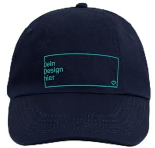 Spreadshirt Baseballkappe Selbst Gestalten Mit Foto Und Text | Basecap Personalisierbar Baseballkappe, One Size, Blau/Blau