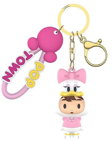 Disney Poptown-Serie Figur Schlüsselanhänger, Handschlaufe, Daisy Duck, Medium