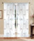 Tata Home Coppia Tende per Interni a Vetro Finestra Semitrasparenti Bianche Tende Cucina Bagno Camera Fantasia Shabby Chic 60x240 cm con Cuori Rossi