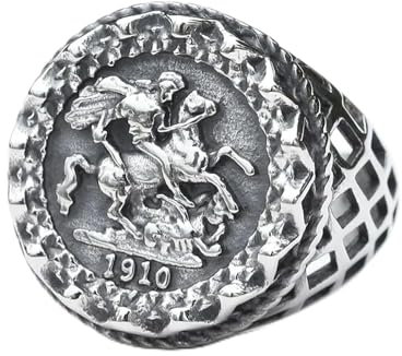 LAYCHEN Neuer George The Victorious Siegelring Für Männer Frauen Orthodoxe Anels Freund Geschenk Vintage