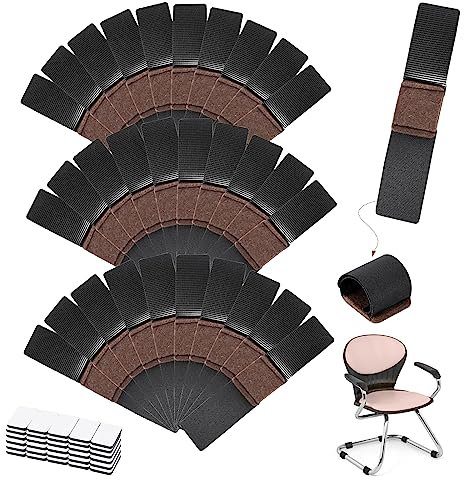 PLATEYTR Möbel Filz Pads, 30Pcs Filzgleiter Selbstklebend (145 * 30mm) Zuschneidbar, Stark Filzstreifen Seitenstühle und Möbelfüße, Schützt Hartholzböden, Verhindert Kratzer, Reduziert Geräusche
