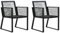 MSLAONXC Gartenstühle 2 STK.,Terrassenstuhl,Sessel,Balkonsessel,Freizeitstuhl,Camping Stühle,Stühle für die Terrasse,Outdoor-Möbel,Party-Stühle,für Garten,Rasen,Pool,Schwarz PVC Rattan