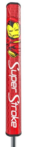 Super Stroke Zenergy Ironman Tour 2.0 - Rot, Polyurethan, Gerippt, Puttergriff, Tour 2.0, Golfschlägergriff, Marvel Limited Edition