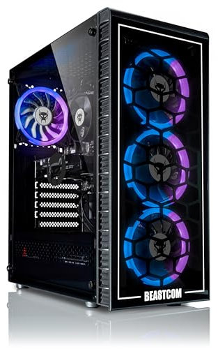 BEASTCOM Q5 | Pro Gaming, PC Gamer,Intel i9-10900F 10X 5,20GHz 20 Threads, RTX 4060 Ti 8Go, 32Go RAM, 2To NVMe SSD, WiFi 5, Windows 11 Pro