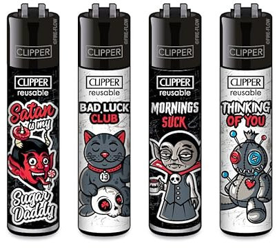 Clipper Feuerzeuge Inkl Gratis Dhobia Crystal Balls oder Dhobia Feuerzeug (Slogan #666)