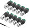 MEIRIYFA BNC Male Balun Stecker, 10Pack BNC auf Cat5e Adapter BNC Stecker auf 2 Schraubklemme Lötloser Adapter für Coax Cat5/6 auf BNC CCTV Sicherheitsüberwachung