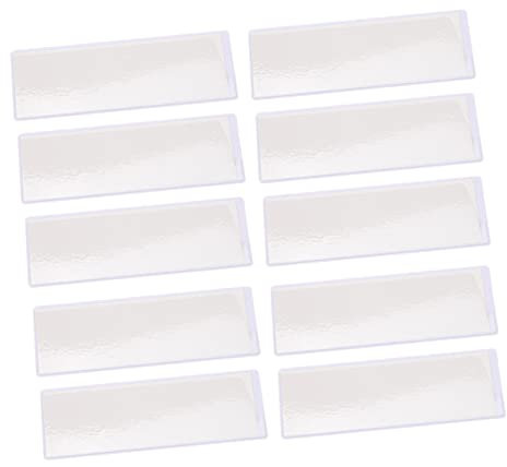 Lurrose 40 Stk Etikettenhalter Korbetiketten Zum Aufstecken Tags Für Die Anzeige Mülletiketten Zum Aufclipsen Schilderhalter Korb-tags Etikettenhüllen Für Karten Regaletikett Pvc Weiß