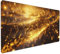 Gaming Tapis de Souris Extra Large Mouse Mat d'ordinateur Pad de Bureau Surface Lisse et Base en Caoutchouc Anti-dérapant, Haute précision et Vitesse XXL Mouse Pad 1200x600 mm (Couleur Or H-583