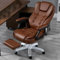Ergonomic Heated Computer Desk Chair with 7 Point Massage Swivel Task Chair with Footrest Lumbar Pillow Ideal for Office Work and Gaming!