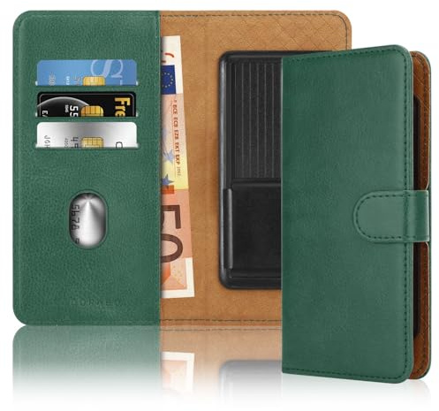 Cadorabo Klapphülle kompatibel mit Huawei Mate 9 LITE / GR5 2017 / Honor 6X-Handyhülle mit Kartenfach, 360 Grad Schutzhülle zum klappen- Flip Case Book Cover PU Leder Handytasche klappbar ARMEEGRÜN