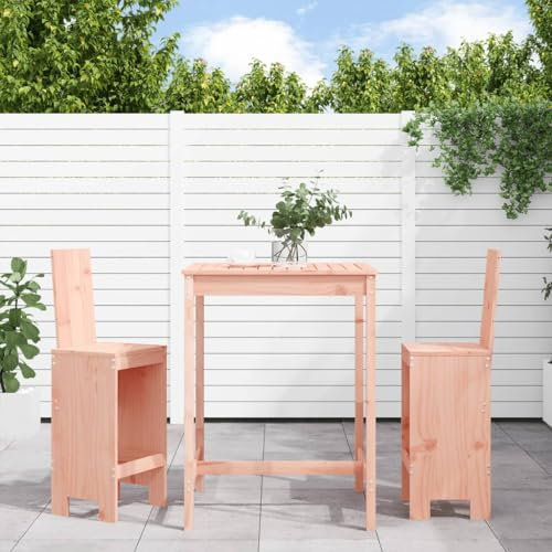 Youuihom Set da Salotto per Terrazza Set di Divani per Esterni Set da Bar da Giardino 3 pz in Legno Massello di Douglas Adatto per Balconi, Giardini, Bordo Piscina, Portici
