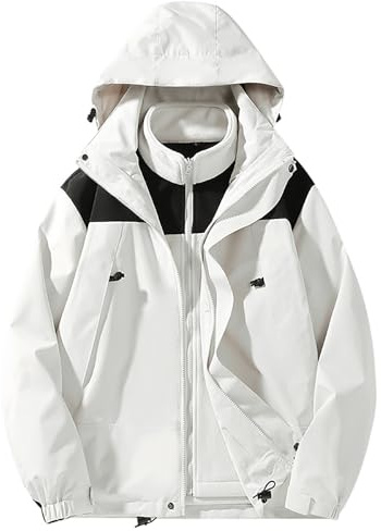 Generisch Skijacke Damen Winter 3 In 1 Wasserdicht Funktionsjacke Schwarz Wanderjacke Winterjacke Warm Outdoorjacke Anorak Snowboardjacke