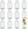 Shodiffy Petits Vases,12 Pièces 125 ML Vase Transparent pour Décoration de Table 10,2 CM Mini Vase Hauts pour La Maison Les Mariages Les Anniversaires Les Fêtes