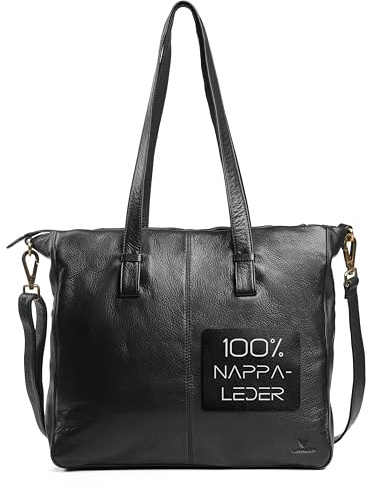 Lavalen Handtasche Damen Groß - Ledertasche Handgefertigt - Shopper Tasche Damen Groß Mehreren Fächern - Handtasche mittelgroß - Shopper mit Reißverschluss -Hochwertige Handtaschen & Handbags