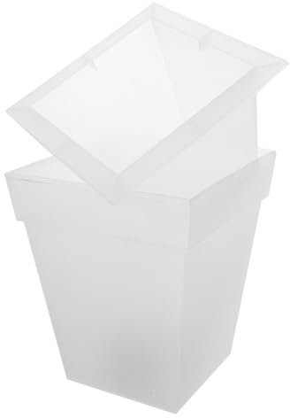 Kisangel Pot De Fleurs Lumineux à Énergie Solaire Carré Étanche Pour Jardin Décoration Extérieure Éclairage Blanc Lumineux Décoratif Usage Extérieur