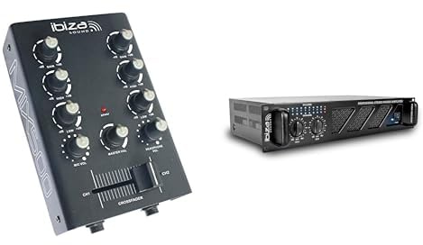 IBIZA MIX500 Bundle - 2-Kanal-Mischpult + AMP300-MKII PA-Verstärker