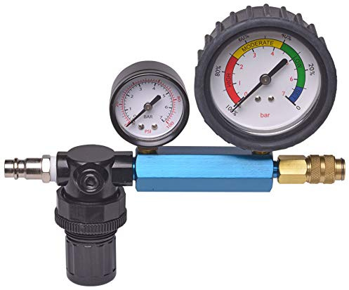 SW-Stahl 26119L-30 Kompressionsprüfer - Druckprüfer mit Manometer | Werkzeug zur Kompressionsdruckprüfung an Motoren - Messuhr mit Ablassventil für präzise Ergebnisse am KFZ