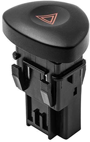 YAOPEI Bouton Warning Clio 2 Feux de Détresse Bouton d'avertissement pour Clio MK 2 Noir 8200442723