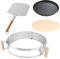 MOESTA-BBQ Smokin' PizzaRing – Kit Pizza pour Barbecue à Boule – avec Pelle à Pizza, Pierre à Pizza, Plaque à Pizza et thermomètre – pour barbecues de 47 à 67 cm de diamètre für 58cm Kugelgrills