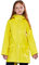 SOLOCOTE Veste de pluie pour enfants avec capuche imperméable et coupe-vent sac à dos en caoutchouc doublé pour filles et garçons Jaune 9-10 ans