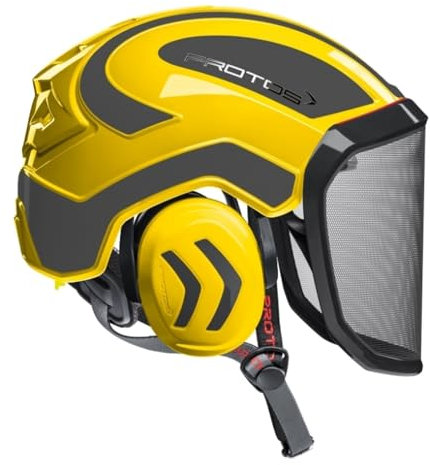 Pfanner Protos Integral Arborist Helmet (Yellow & Grey)