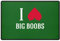generisch I Love Big Boobs | Ich liebe große Titten,Brüste,Busen - Fußmatte -60x40cm-Kelly Green