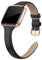 EDIMENS Echtlederarmband kompatibel mit Fitbit Versa 2/Fitbit Versa Lite & SE/Fitbit Versa, schlankes Ersatzarmband aus Leder für Versa Frauen Männer, Schwarz, Champagner, Roségold, Hellbraun