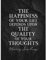 Artery8 Wandkunst-Poster aus Schiefer Zitat Marcus Aurelius Happiness Qualität Gedanken, ungerahmt