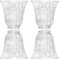 Skelang 4 Pcs Ceiling Fan Glass Light Shade, Replacement Shades, Bell Shaped Lampshades for Light Fixture, Table Lamp, Pendant Light, Wall Light