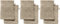 REDBEST Waschhandschuhe, Waschlappen 6er-Pack Chicago Taupe Größe 15x21 cm - saugstark, strapazierfähig, ideal für Reisen, Sport (weitere Farben)