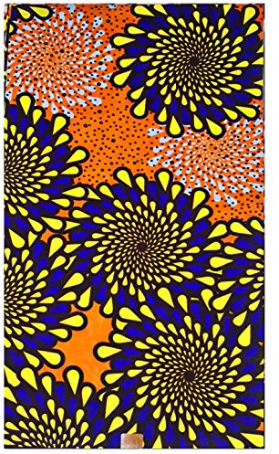 MAYNOWAX Coupon Pagne Tissu Wax africain 100% coton 2 yards soit 180cm x120cm