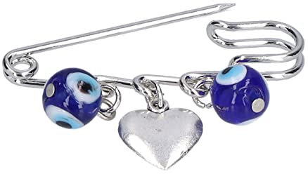 Hapivida 10 Pièces Grandes Épingles à Nourrice, Épingles de Sûreté Broche des Mauvais Yeux de Méduse, Broche de Bijoux de Sécurité pour Femmes Hommes Banquet Mariages Accessoires