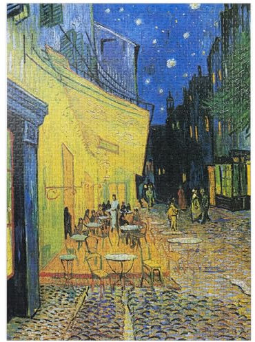 Vincent Van Goghs Café Terrasse bei Nacht 1888 - Premium 1000 Teile Puzzle für Erwachsene