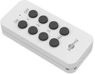 Goobay 58691 Fernbedienung als Erweiterung oder Ersatz für das Funksteckdosen-Set, 1 x Fernbedienung, Weiß