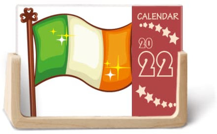 Shine Irland Nationalflagge St. Patrick's Day 2022 Tischkalender Planer 12 Monate