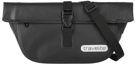 Travelite Gepäck - Lenkertasche Unisex Lenkertasche Fahrrad mit abnehmbaren Schultergurt, wasserdicht mit Roll Top Verschluss + Reflektoren, 5 Liter, 0.4kg