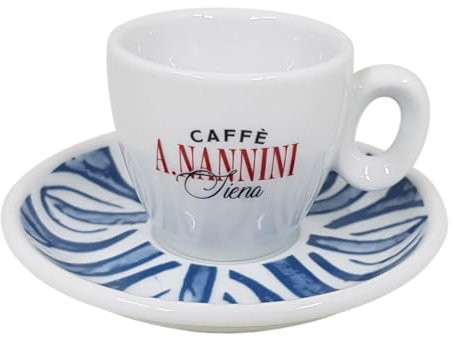 Caffe Milano A.Nannini Espressotasse blau mit Unterteller