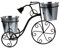 GANAZONO Support à bicyclette décor pour plantes en métal vélos Plantes d'intérieur porte-pot de fleurs en forme de vélo porte-vélo couche double jardinière le fer