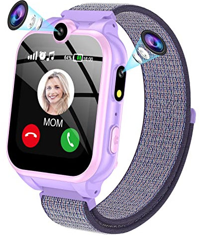 PTHTECHUS® Kinder Smartwatch Telefon – Kinder Uhr mit Zwei Wege Gespräch MP3 Dual Kamera Rechner Rekorder und SOS Hörbuch Spiel Uhr für 4-15 Jahre alt Jungen Mädchen Geburtstags Geschenke