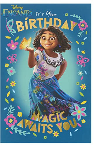 UK Greetings Geburtstagskarte mit Aufschrift It's Your Birthday, für Sie, Mädchen, Frauen, Disney-Encanto-Design, mit Umschlag, 155 x 235 mm