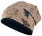 Mütze Junge Übergang Stoffmütze Beanie Kindermütze Baby Allover-Print Monster Dinosaurier, Größe: 50-52, Farbe: braun