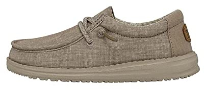 Hey Dude Wally Youth Basic 40041-205, Boy,Womens Sneakers, beige, 31 EU