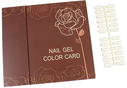 minkissy Card Display Book for Nail Chart and Manicure Chart for Nail Book Polish Options Nude Colours Display