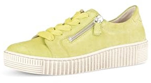 Gabor Damen Low-Top Sneaker, Frauen Halbschuhe,Wechselfußbett,Best Fitting,Sportschuhe,Freizeitschuhe,Turnschuhe,Limette,41 EU / 7.5 UK