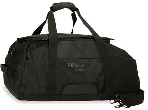 Pepe Jeans Bromley Reisetasche, Schwarz, 56 x 32 x 25,5 cm, Polyester, 45,7 l, Schwarz, Talla única, reisetasche