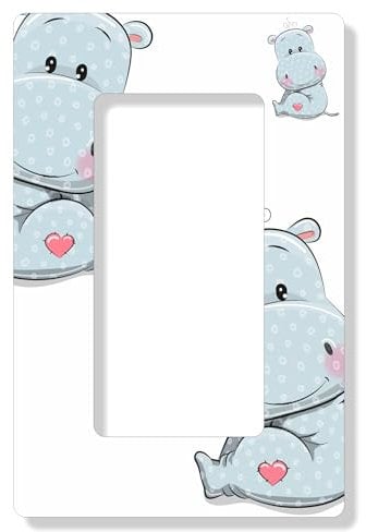 Tapetenschutz Martha von EDS-Werbemedien für Kinder Dekorrahmen Wandschutz Tapetenschoner Lichtschalter Acryl Schalter (2-fach Rahmen, Hipo Nelly)