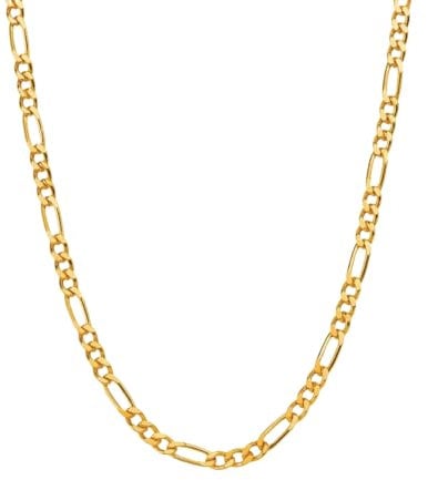 Engelsinn® Luxury Goldkette 585 14 Karat Echtgold Gold Ketten Diamant Cut Figaro 45cm - 50cm, inkl. Geschenkbox - Perfekt auch als Geschenk (45 cm | 1,55 mm)