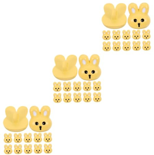 NUOBESTY 36stücke Kunstharz Kaninchenknöpfe Für Kleidung Bunte Bastelknöpfe Für Kinderbekleidung Kreative Dekoration Für Mäntel Und Mehr