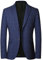 Sakko Blazer vintage à carreaux coupe ajustée élégante pour homme à rayures pour le printemps et l'automne Veste de costume pour les loisirs pour mariage et affaires, Noir-18., M